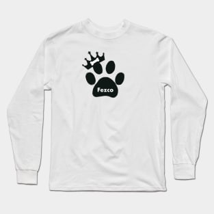 Fezco name made of hand drawn paw prints Long Sleeve T-Shirt